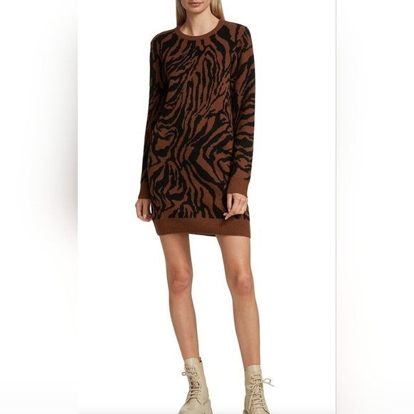 NAADAM Wool-Cashmere Animal Jacquard Sweaterdress NWT MSRP$425 - Picture 1 of 10
